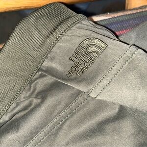 The North Face Olive Green Softshell pants with Embroidered Logo